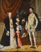 Giuseppe Arcimboldo Holy Roman Emperor Maximilian II. of Austria and his wife Infanta Maria of Spain with their children France oil painting artist